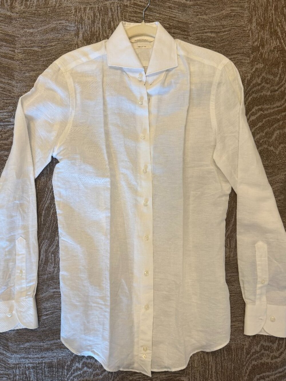 SUITSUPPLY WHITE LINEN DRESS SHIRT